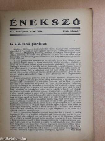 Énekszó 1941. február