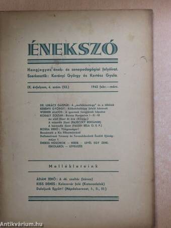 Énekszó 1942. február-március