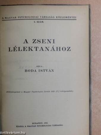 A zseni lélektanához