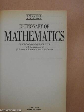 Dictionary of Mathematics