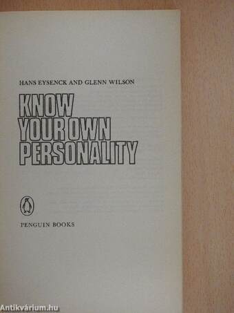 Know Your Own Personality