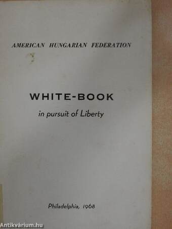 White-book of the American Hungarian Federation on the Status of Hungarians