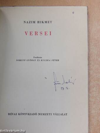 Nazim Hikmet versei