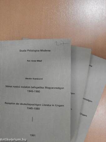 Német nyelvű irodalom befogadása Magyarországon 1945-1980 I-III.