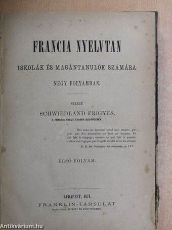 Francia nyelvtan I-II.