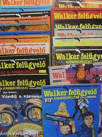 "20 kötet a Walker felügyelő krimisorozatból (nem teljes sorozat)"