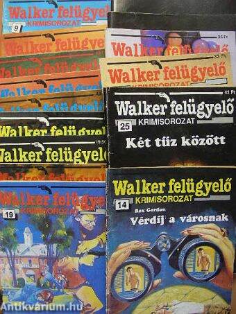 "15 kötet a Walker felügyelő krimisorozatból (nem teljes sorozat)"