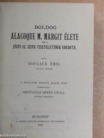 Boldog Alacoque M. Margit élete