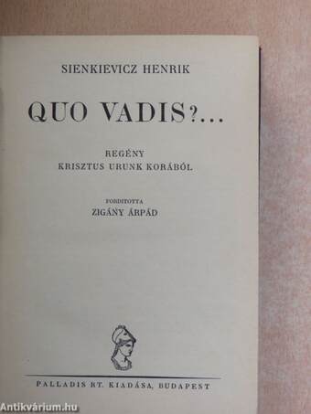 Quo Vadis?...