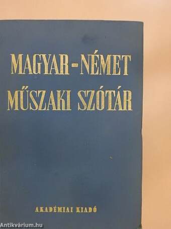 Magyar-német műszaki szótár