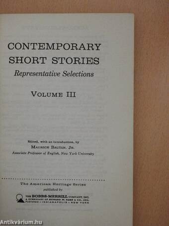 Contemporary short stories III.