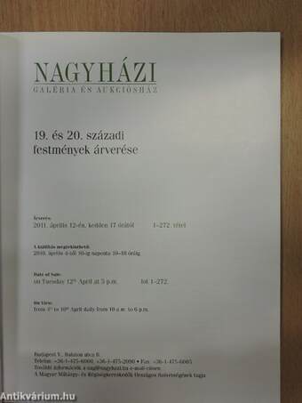 Nagyházi Galéria és Aukciósház 170. aukció