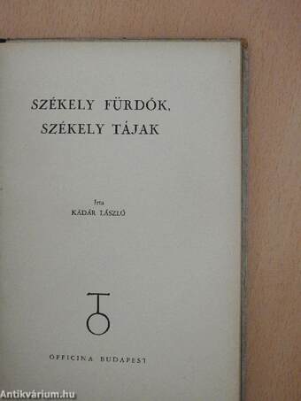 Székely fürdők, székely tájak