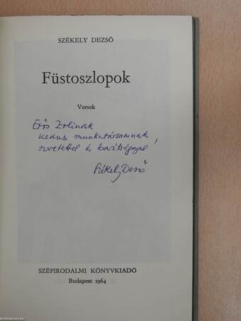 Füstoszlopok (dedikált példány)