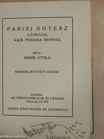 Párisi notesz