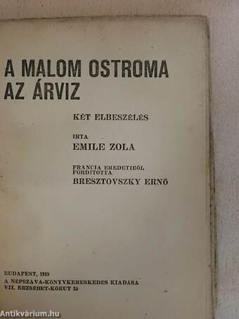 A malom ostroma/Az árviz