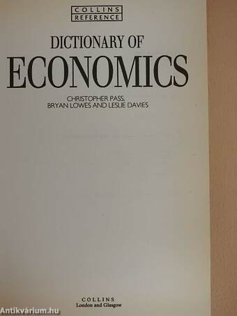 Dictionary of Economics