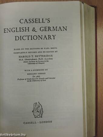 Cassell's German & English Dictionary/Cassell's English & German Dictionary