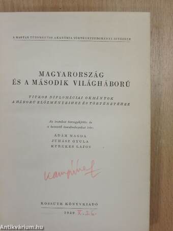 Magyarország és a második világháború