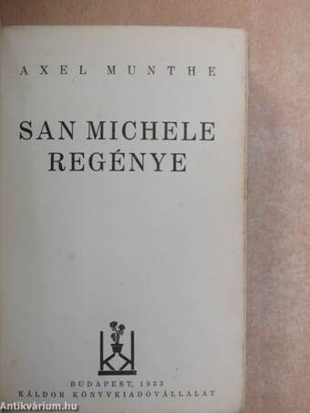 San Michele regénye