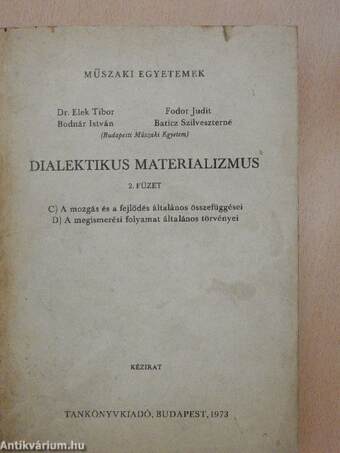 Dialektikus materializmus 2.