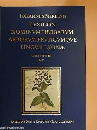 Lexicon Nominum Herbarum, Arborum Fruticumque Linguae Latinae III.