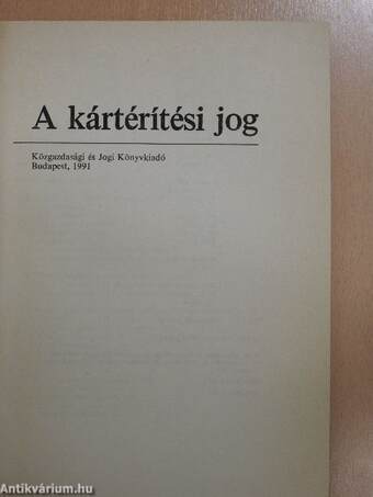 A kártérítési jog