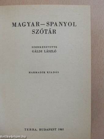 Magyar-spanyol szótár