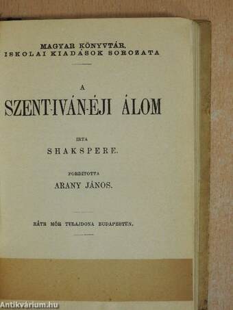 Hamlet dán királyfi/János király/Szentivánéji álom