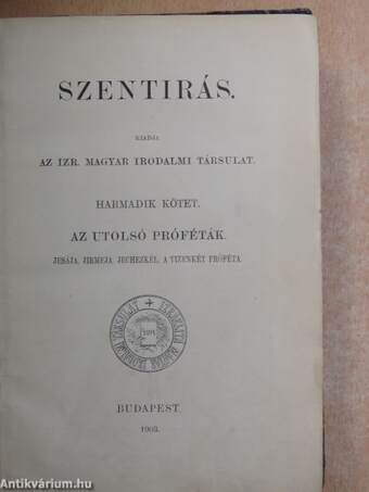 Szentirás III. (töredék)