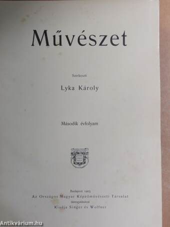 Művészet 1903. (nem teljes évfolyam)