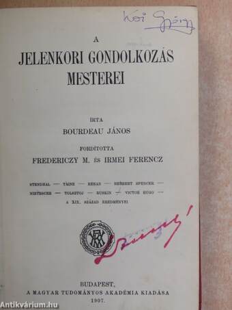 A jelenkori gondolkozás mesterei