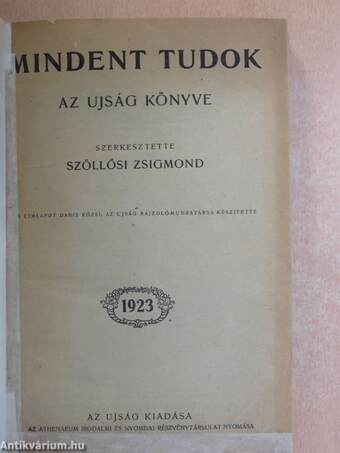 Mindent Tudok 1923.