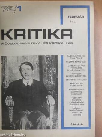Kritika 1972. (nem teljes évfolyam)