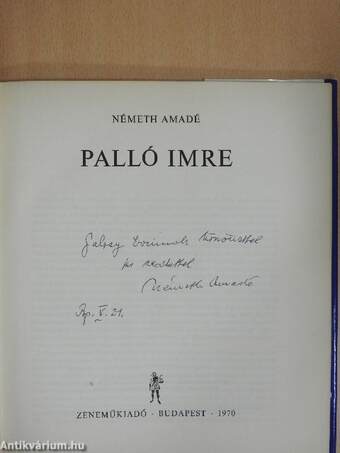 Palló Imre - 2 db hanglemezzel (dedikált példány)