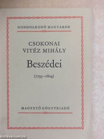 Csokonai Vitéz Mihály beszédei (1795-1804)
