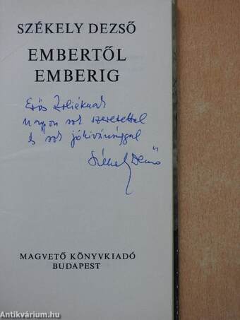 Embertől emberig (dedikált példány)