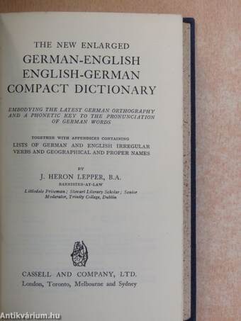 The New Enlarged German-English/English-German Compact Dictionary