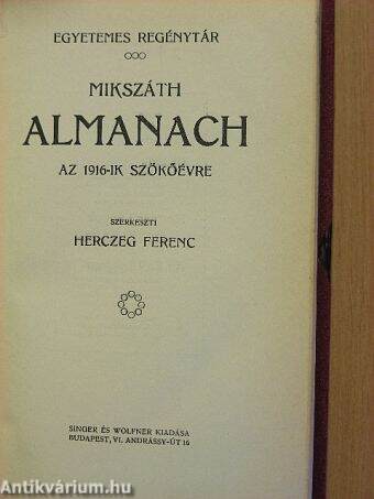 Mikszáth Almanach az 1916-ik szökőévre