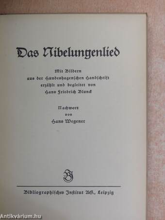 Das Nibelungenlied (gótbetűs)