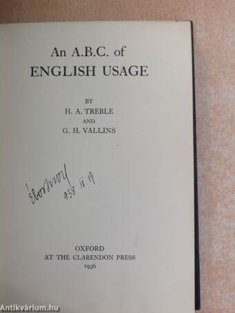 An A.B.C. of English Usage