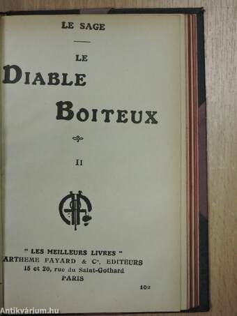 Le diable boiteux I-II./Paradoxe sur le Comédien