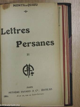 Lettres Persanes I-III.