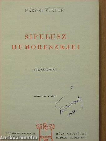 Sipulusz humoreszkjei II.