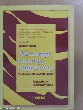 Társasági törvény, cégtörvény