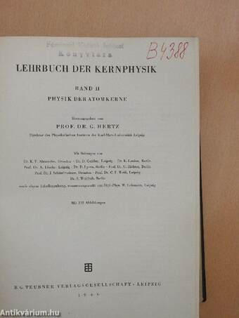 Lehrbuch der Kernphysik II.