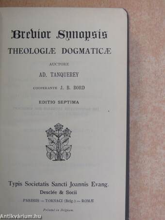 Brevior Synopsis Theologiae Dogmaticae