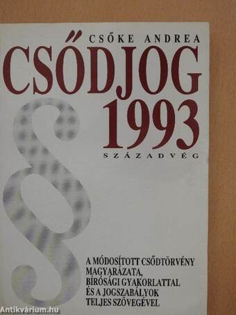 Csődjog 1993