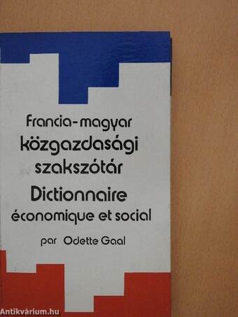 Francia-magyar közgazdasági szakszótár
