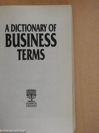 A Dictionary of Business Terms